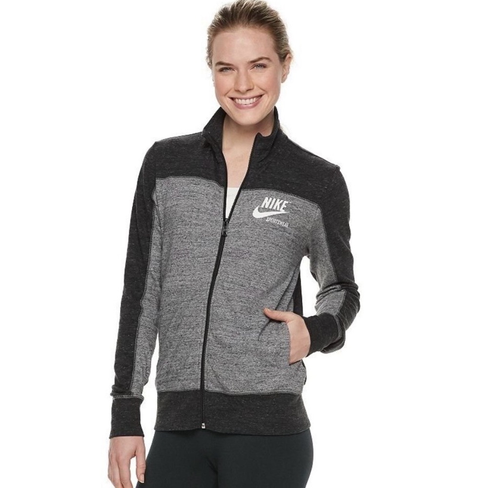 Nike Women's Gray and Black Jacket
